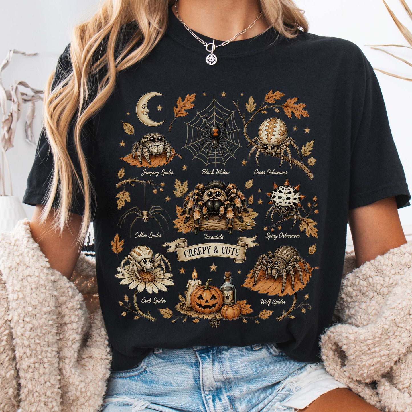 Creepy & Cute Arachnids Halloween T-Shirt