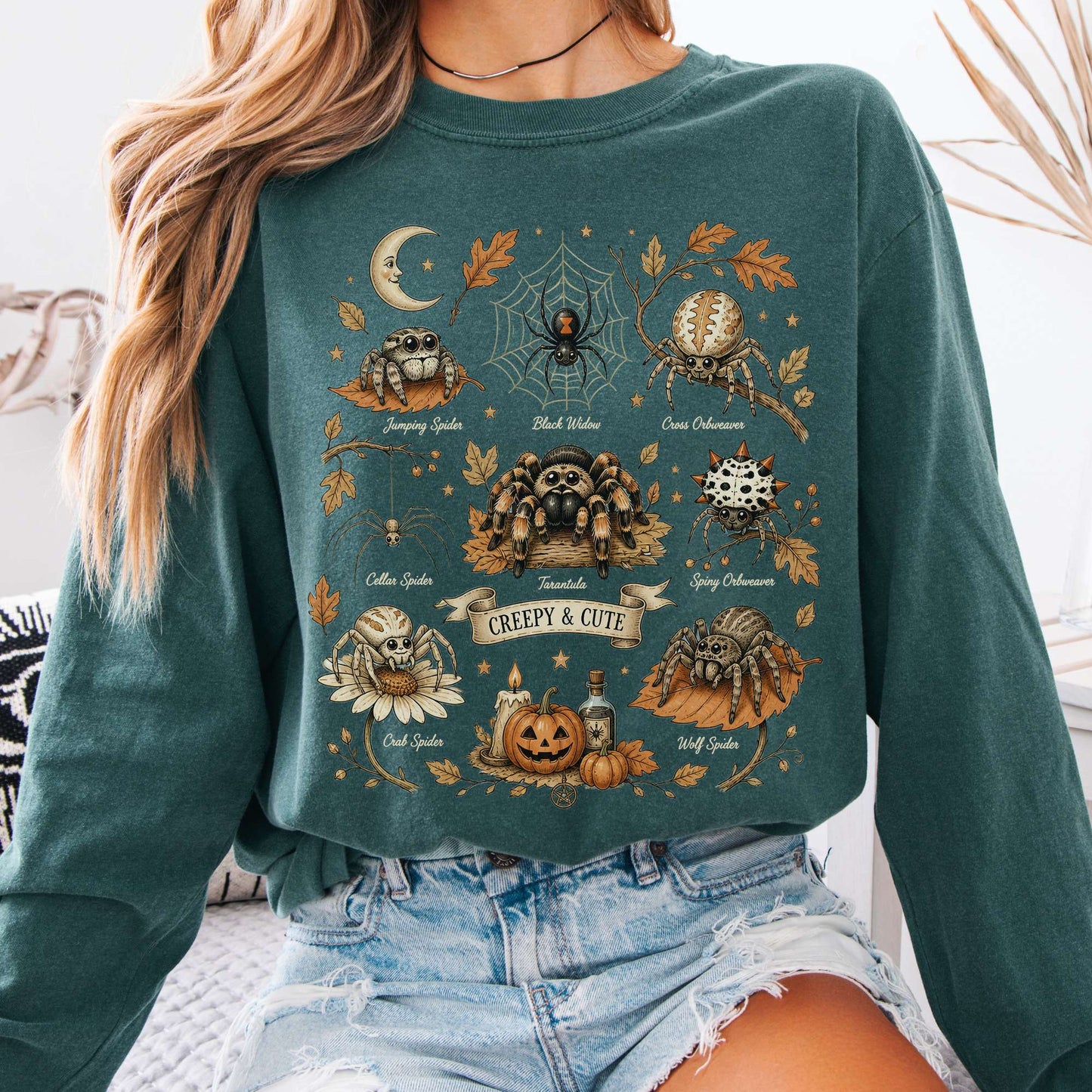 Creepy & Cute Arachnids Halloween Long Sleeve