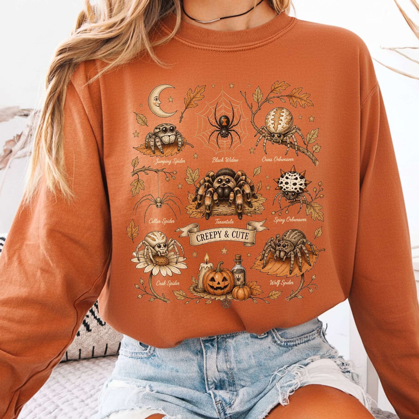 Creepy & Cute Arachnids Halloween Long Sleeve