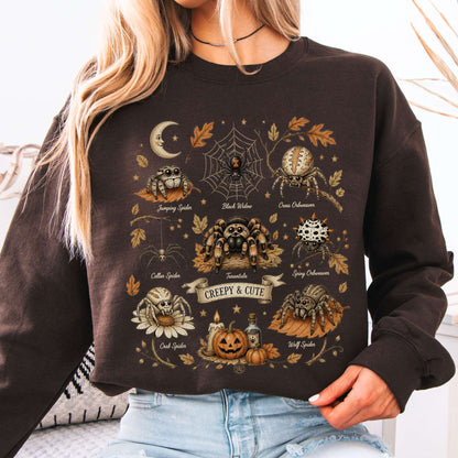 Creepy & Cute Arachnids Halloween Sweatshirt