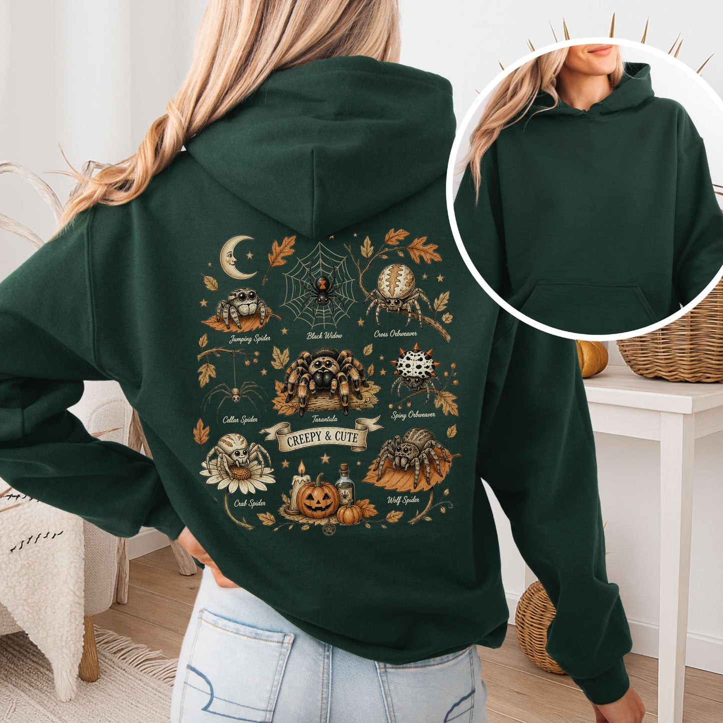 Creepy & Cute Arachnids Halloween Hoodie
