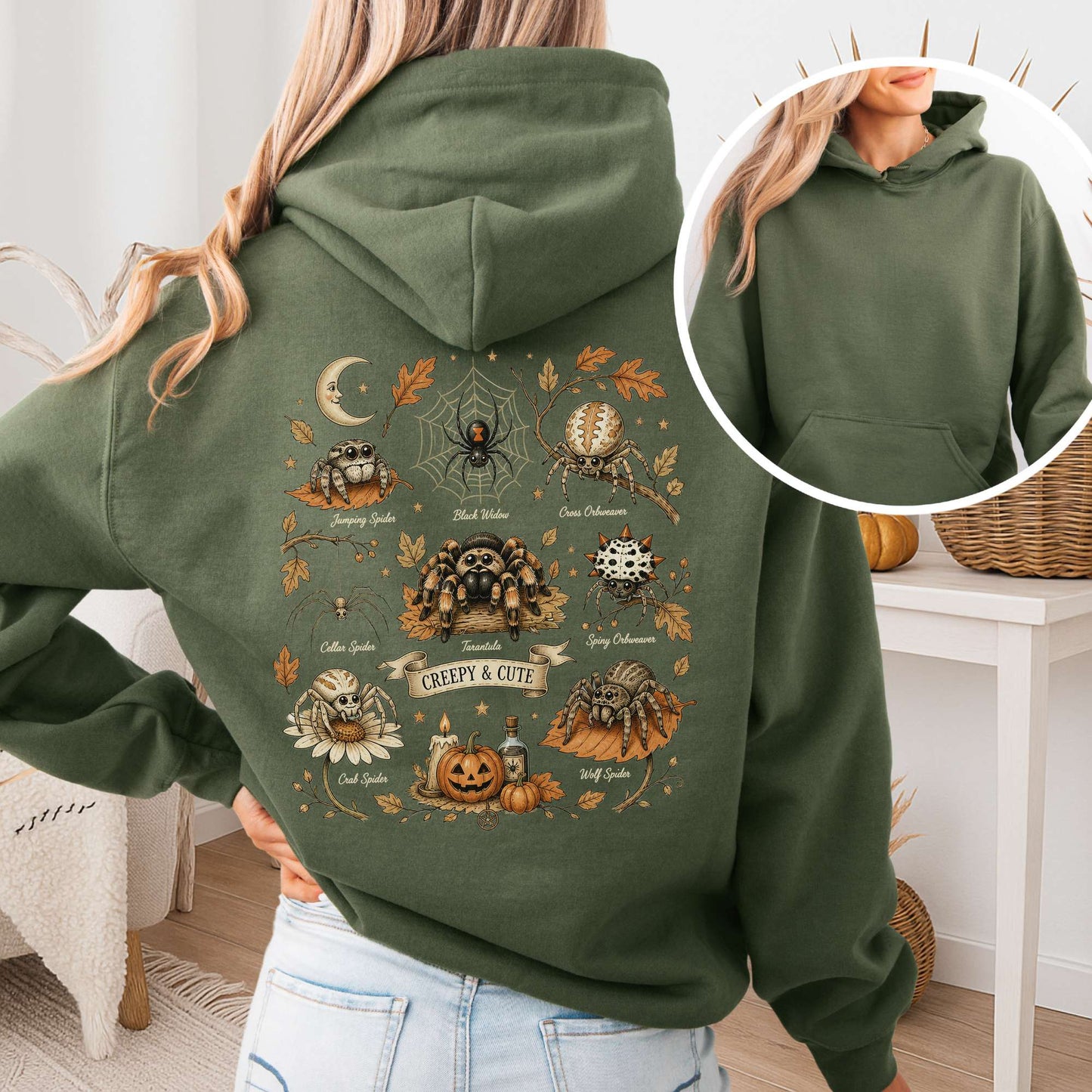 Creepy & Cute Arachnids Halloween Hoodie