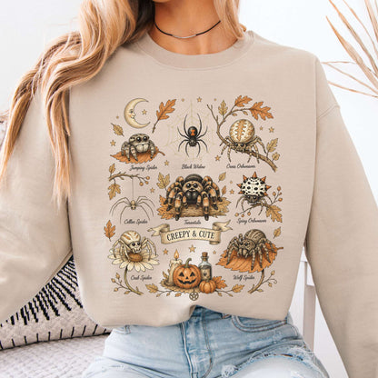 Creepy & Cute Arachnids Halloween Sweatshirt