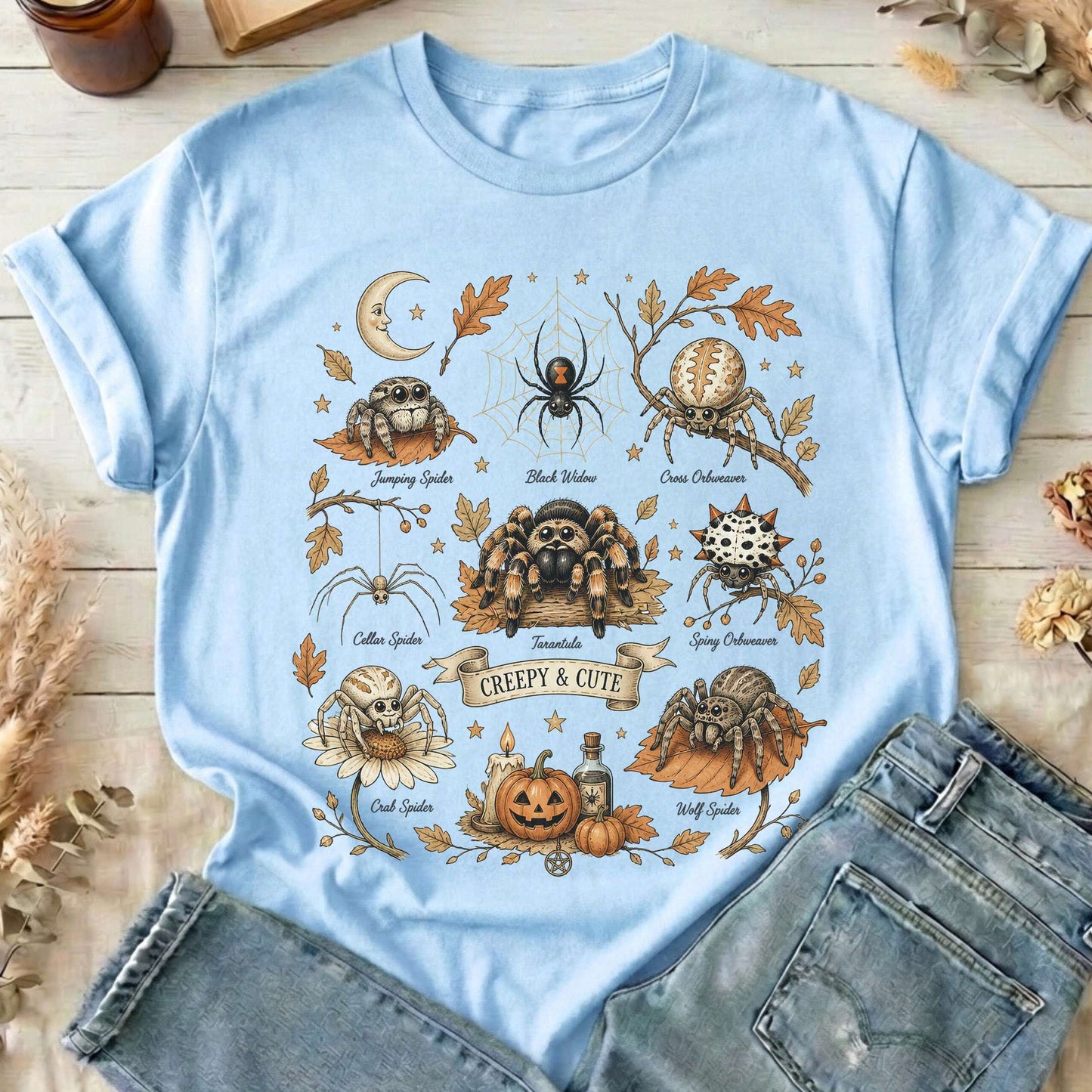 Creepy & Cute Arachnids Halloween T-Shirt