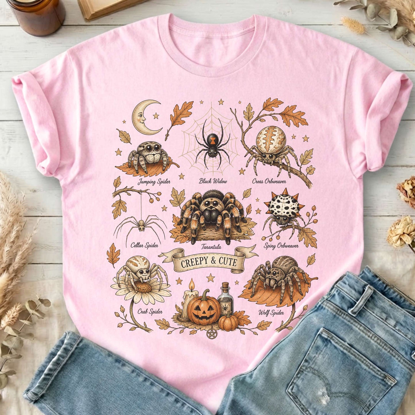 Creepy & Cute Arachnids Halloween T-Shirt