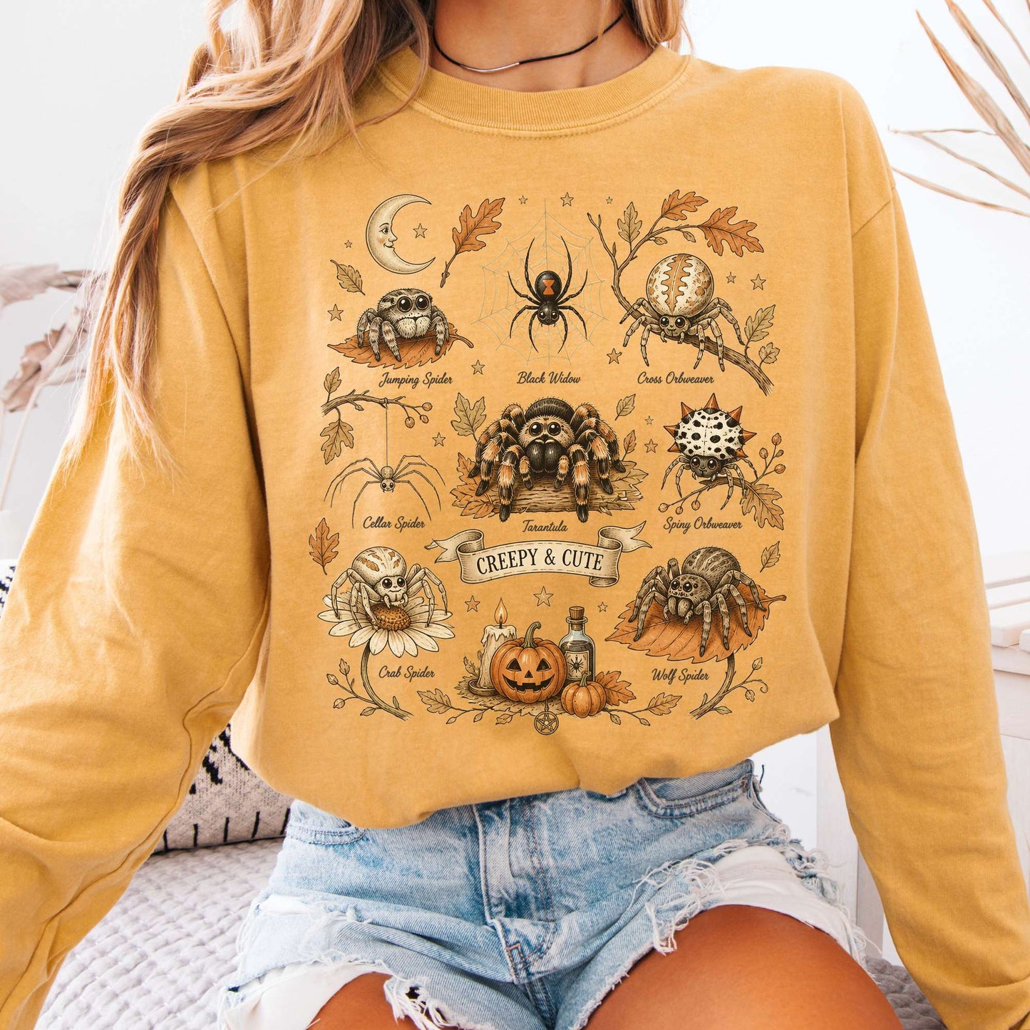 Creepy & Cute Arachnids Halloween Long Sleeve