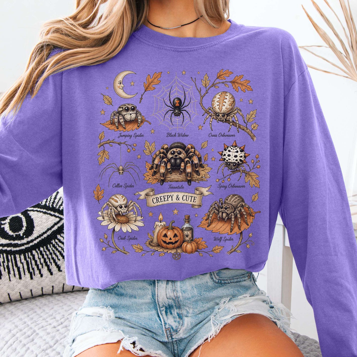 Creepy & Cute Arachnids Halloween Long Sleeve