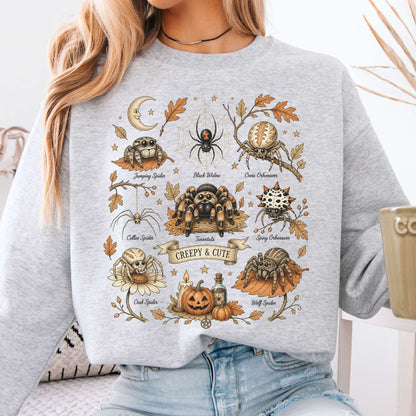 Creepy & Cute Arachnids Halloween Sweatshirt