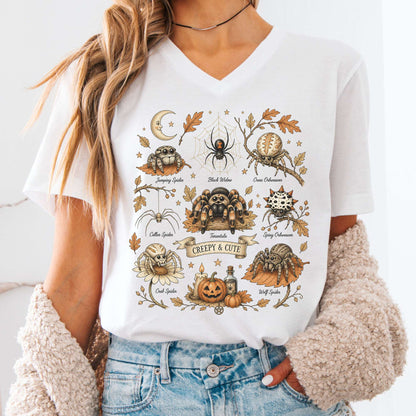 Creepy & Cute Arachnids Halloween V-Neck