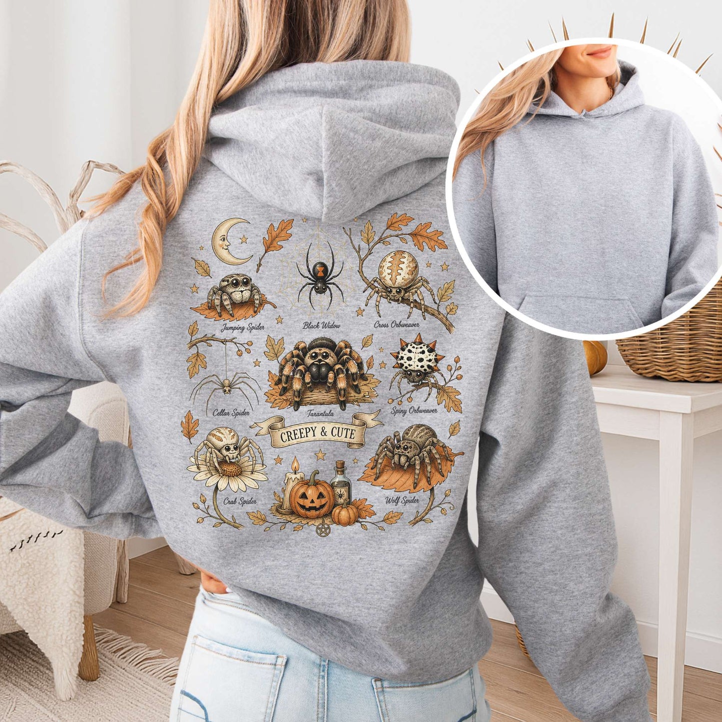 Creepy & Cute Arachnids Halloween Hoodie