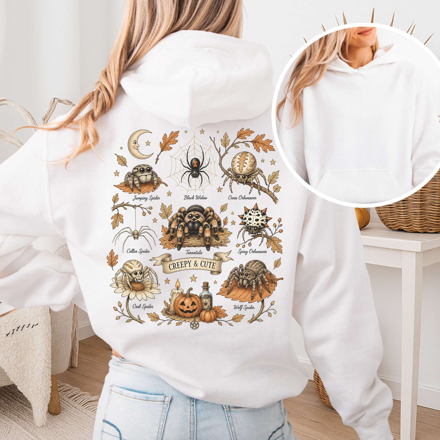 Creepy & Cute Arachnids Halloween Hoodie