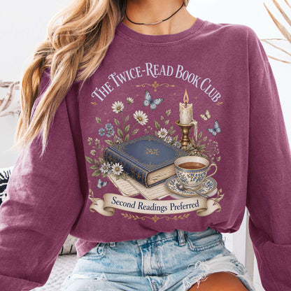 The Twice-Read Book Club Literary Long Sleeve