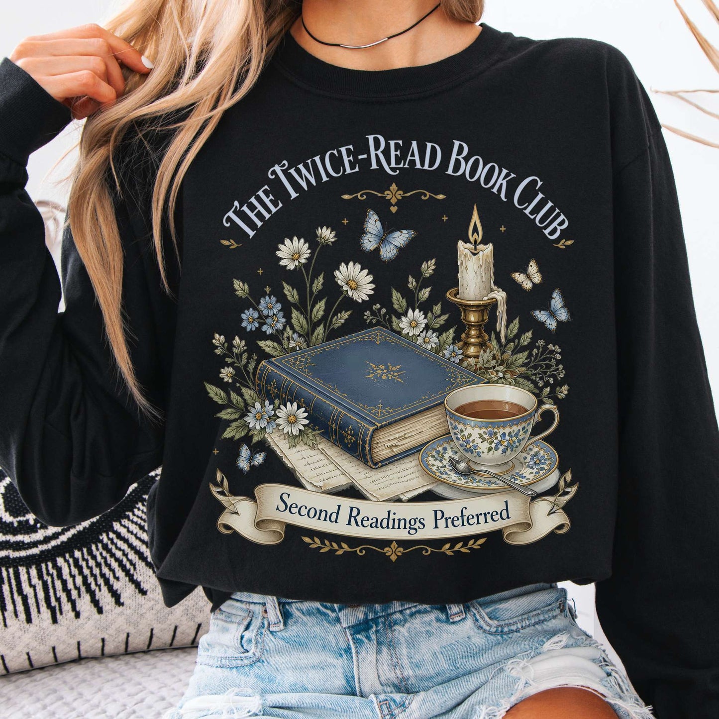 The Twice-Read Book Club Literary Long Sleeve