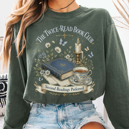 The Twice-Read Book Club Literary Long Sleeve