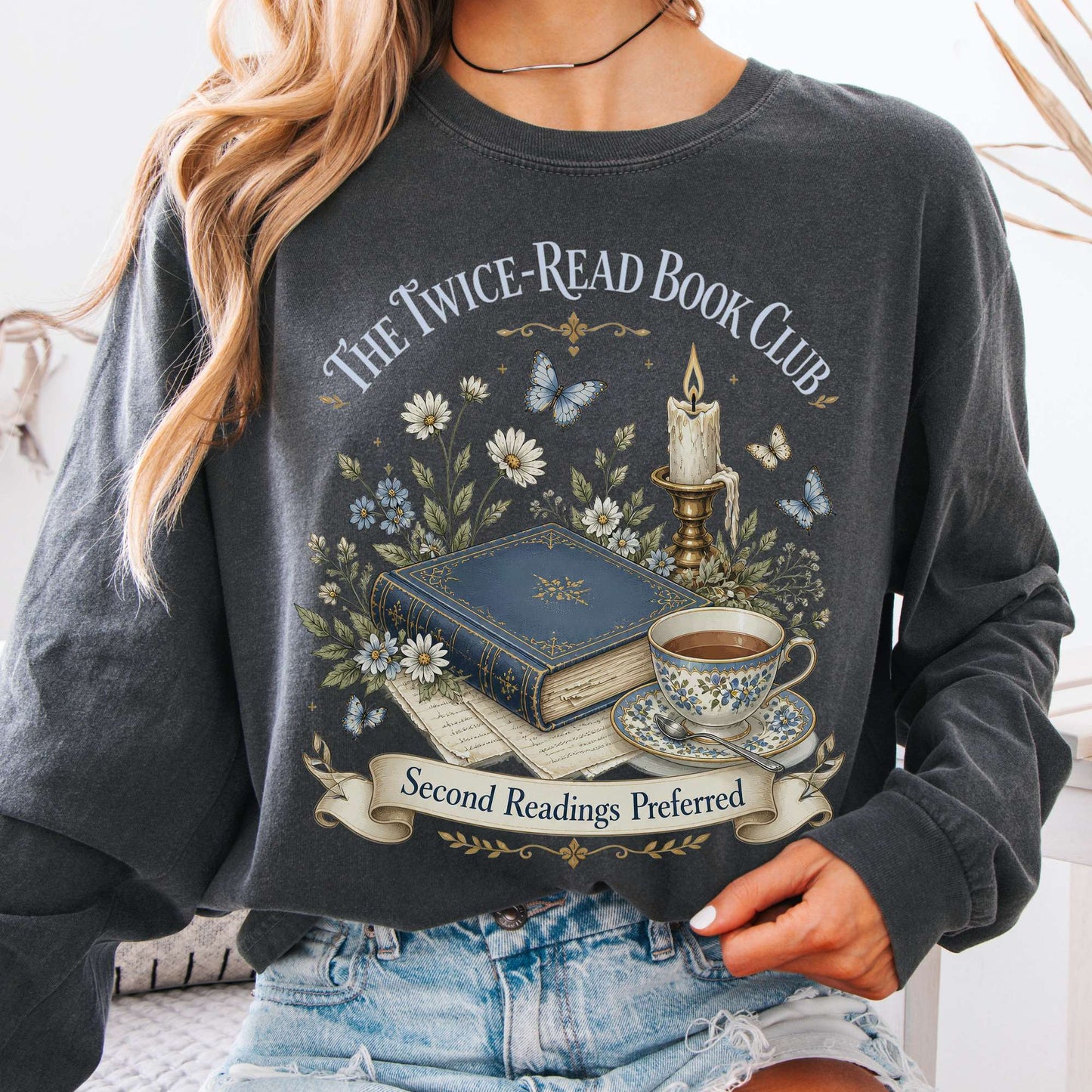 The Twice-Read Book Club Literary Long Sleeve
