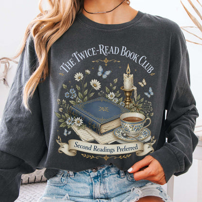 The Twice-Read Book Club Literary Long Sleeve