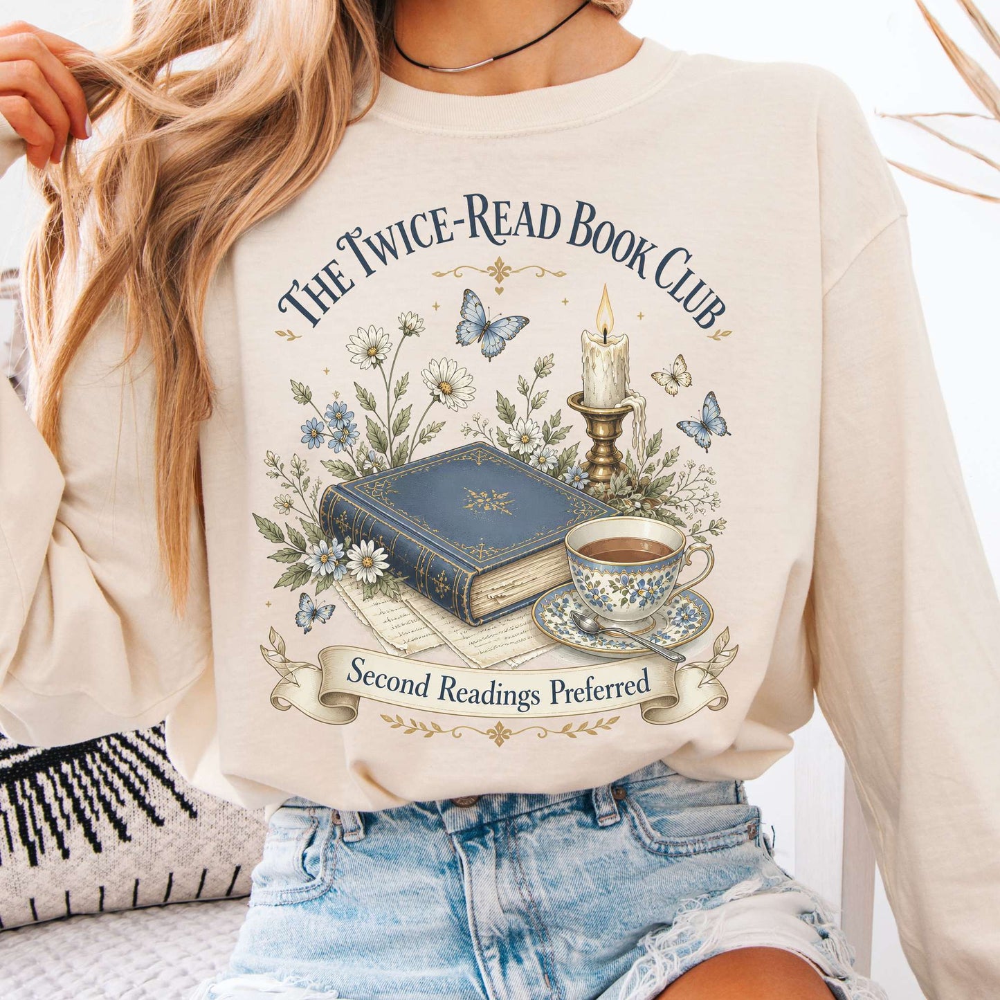 The Twice-Read Book Club Literary Long Sleeve