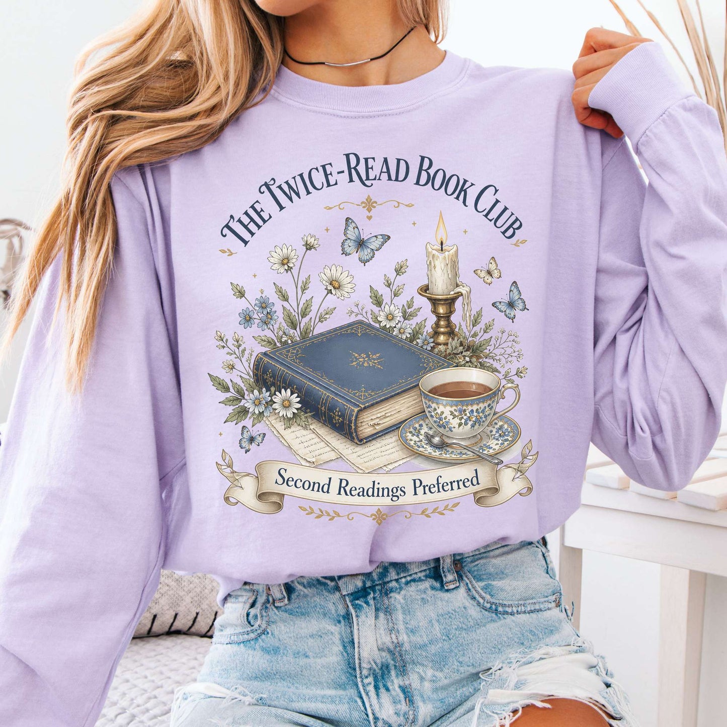 The Twice-Read Book Club Literary Long Sleeve