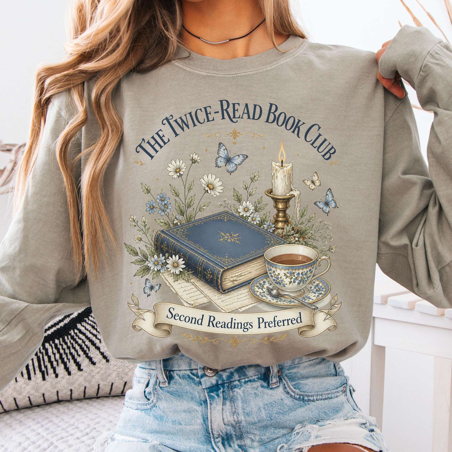 The Twice-Read Book Club Literary Long Sleeve