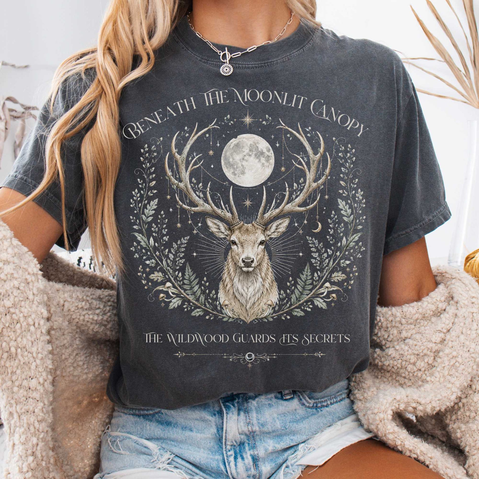T-Shirt Pepper / S Beneath the Moonlit Canopy T-Shirt The Mystic Eden