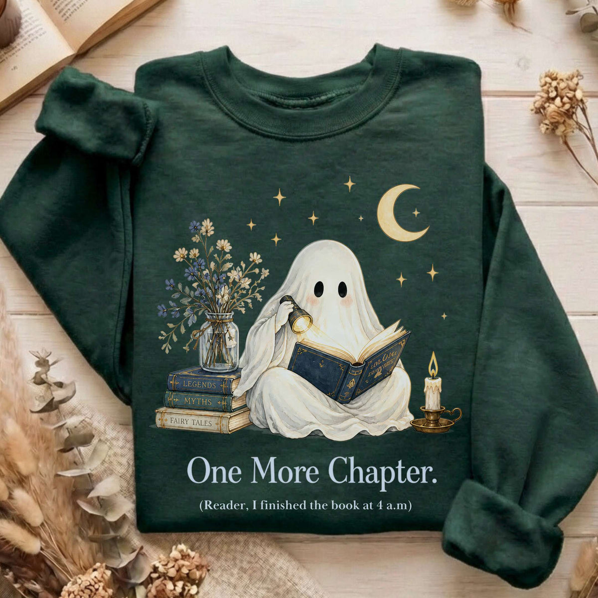 One More Chapter Ghost Reader Sweatshirt