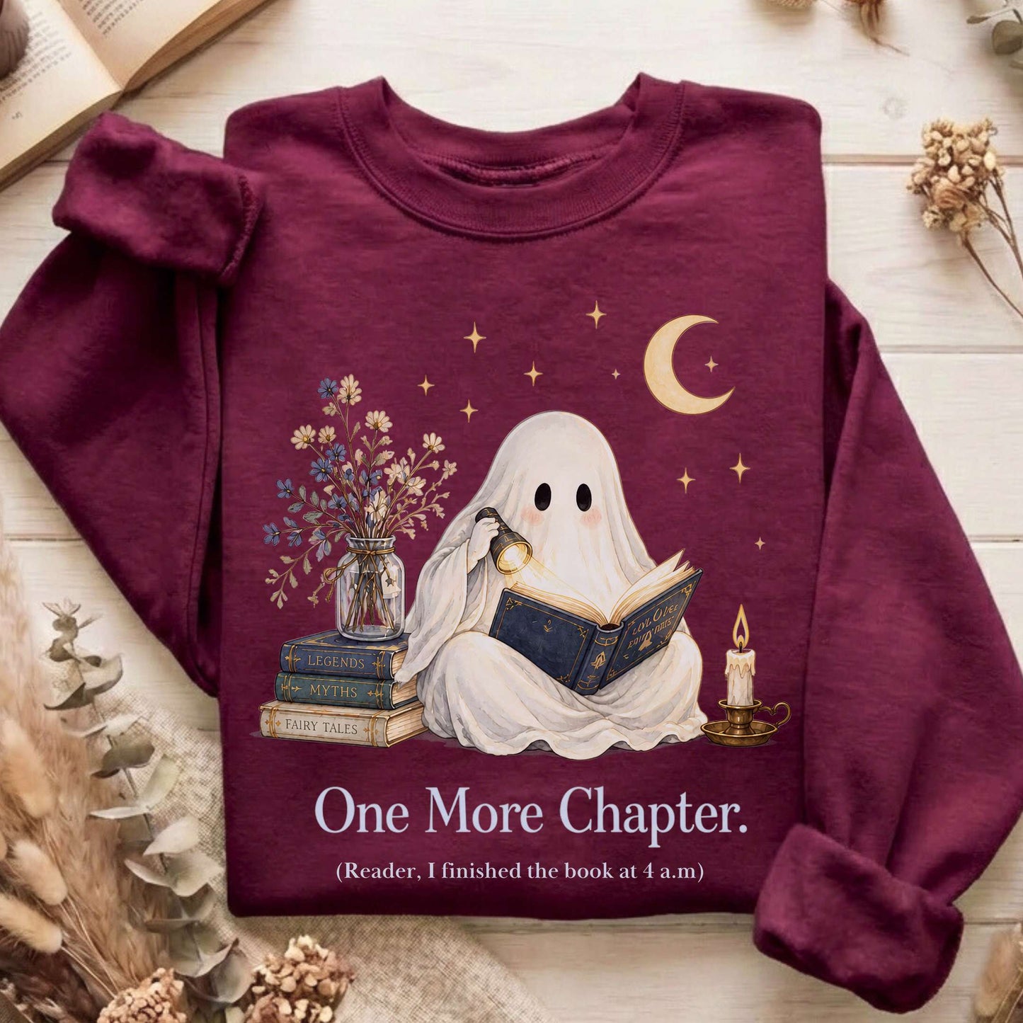 One More Chapter Ghost Reader Sweatshirt