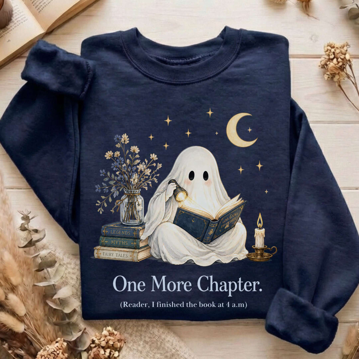 One More Chapter Ghost Reader Sweatshirt