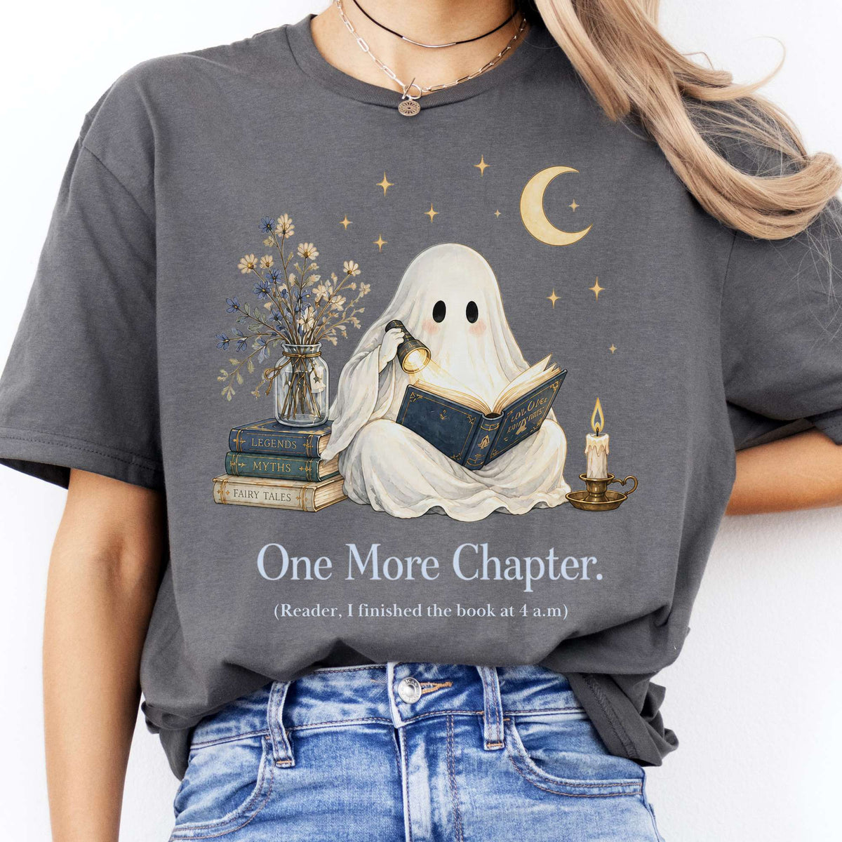 One More Chapter Ghost Reader T-Shirt