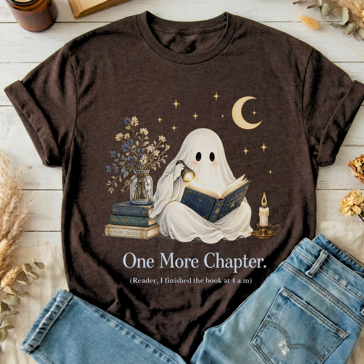 One More Chapter Ghost Reader T-Shirt