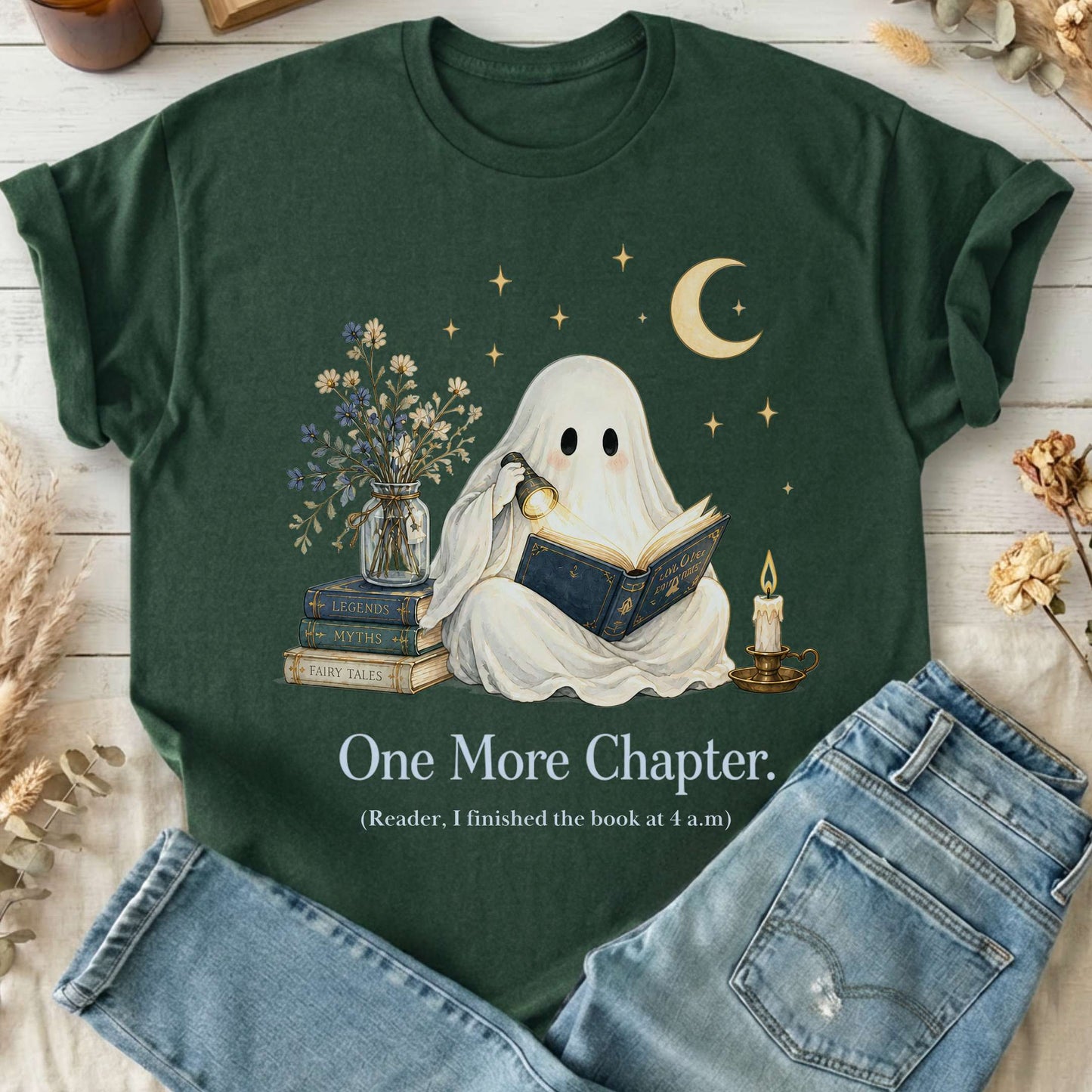 One More Chapter Ghost Reader T-Shirt