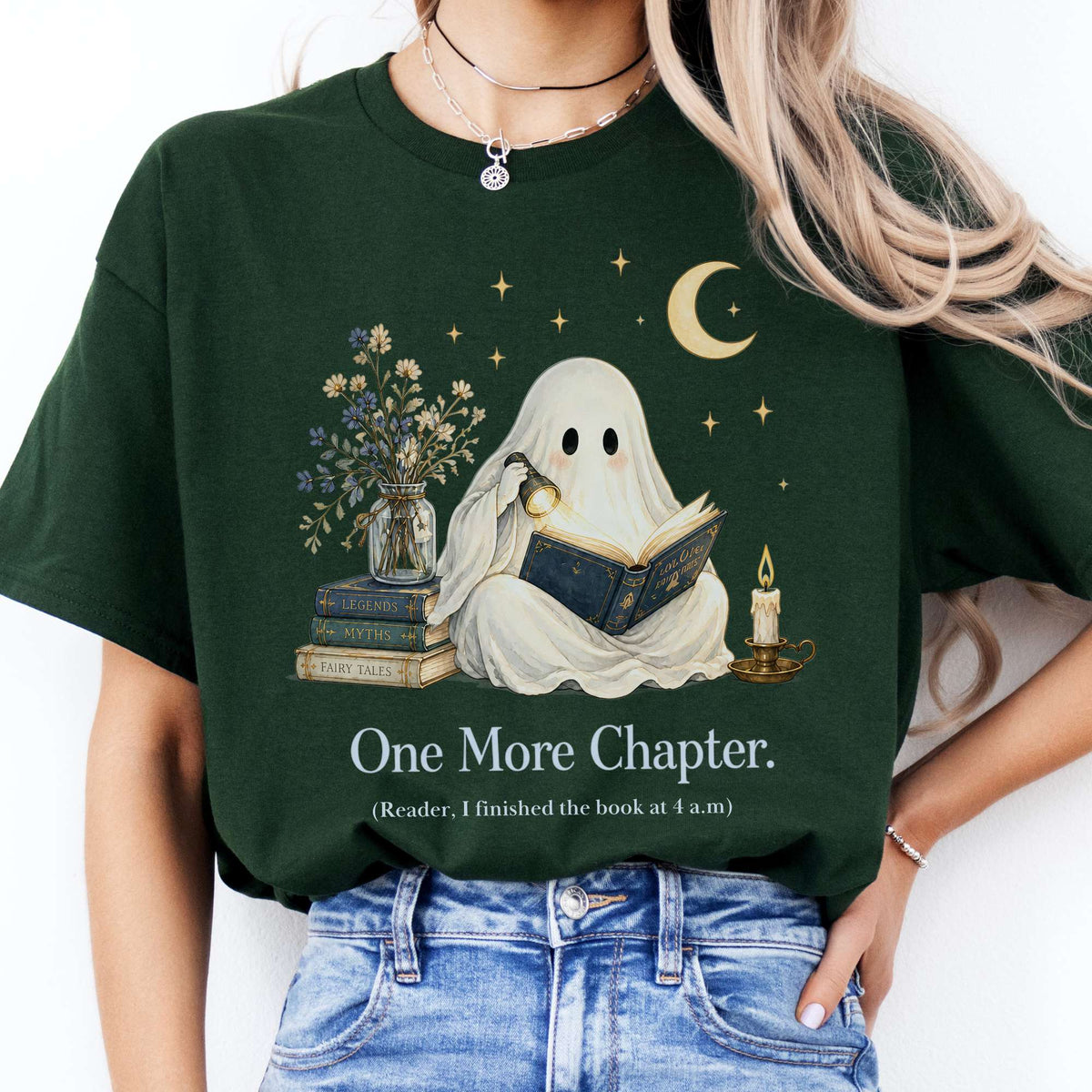 One More Chapter Ghost Reader T-Shirt