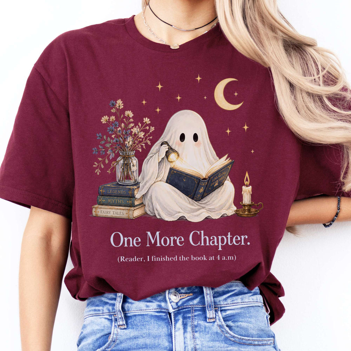 One More Chapter Ghost Reader T-Shirt