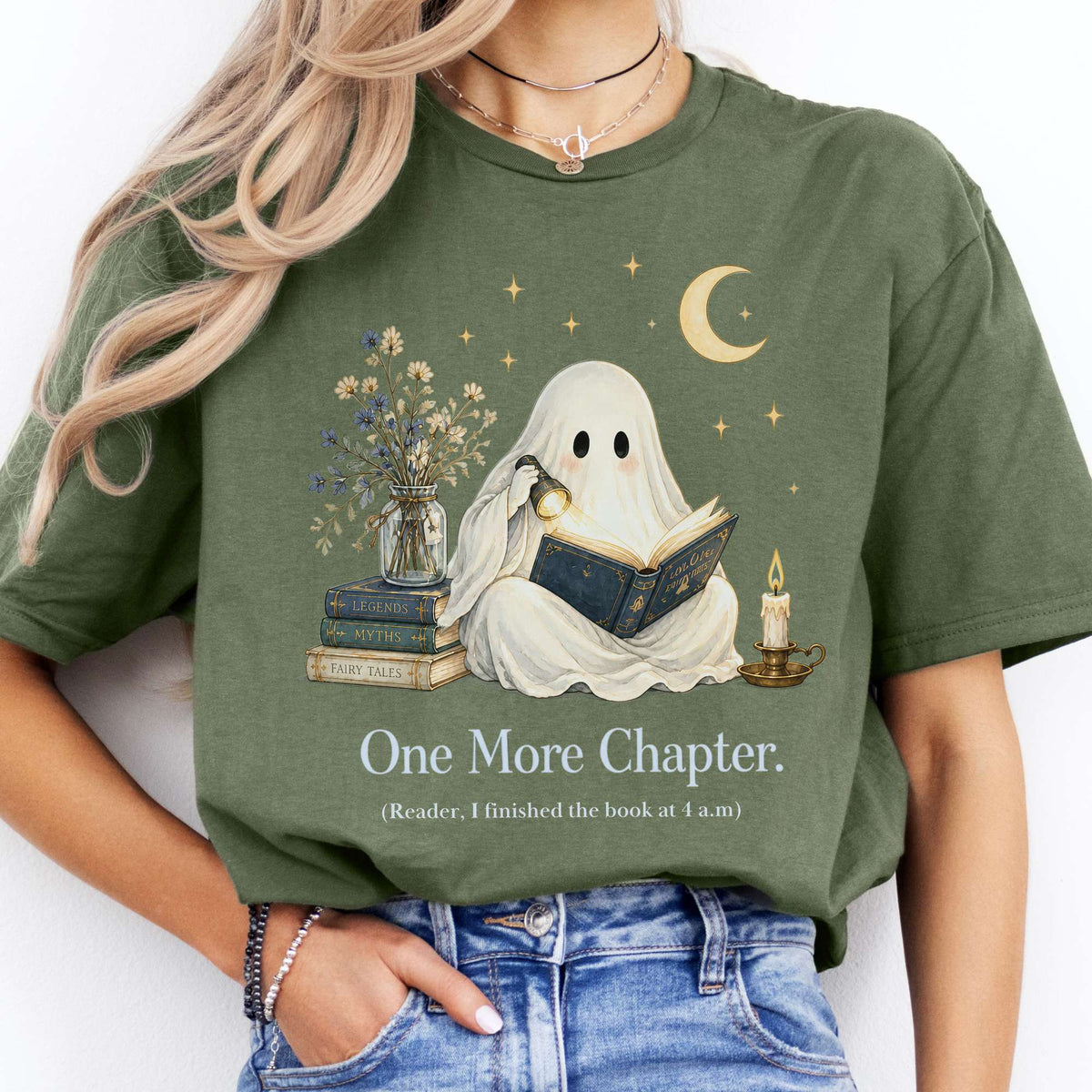 One More Chapter Ghost Reader T-Shirt