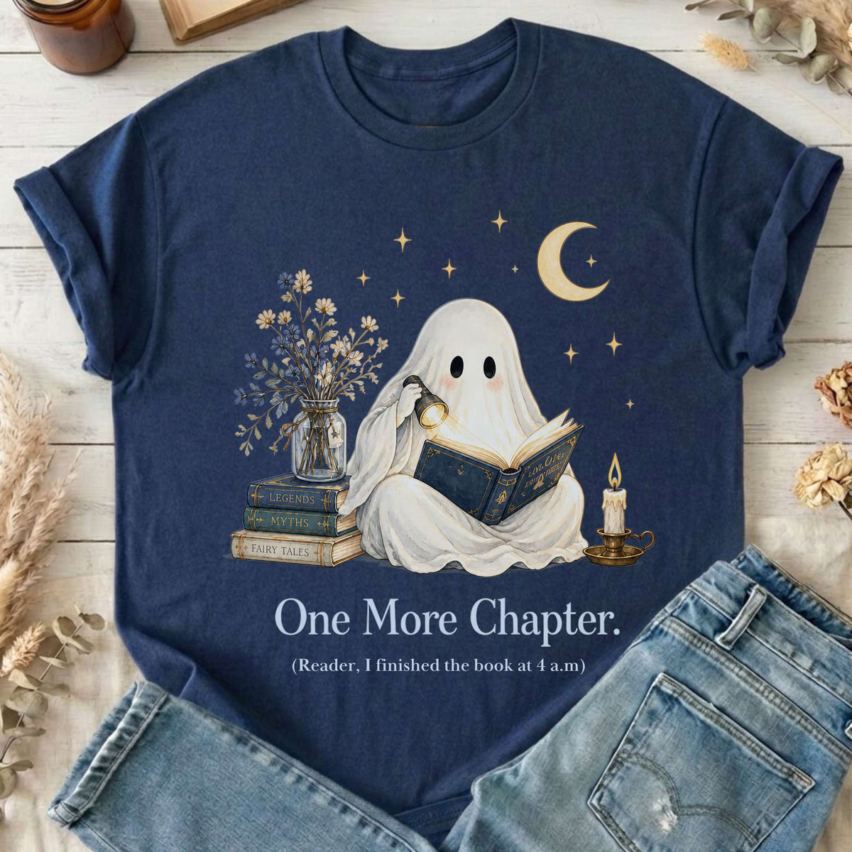 One More Chapter Ghost Reader T-Shirt