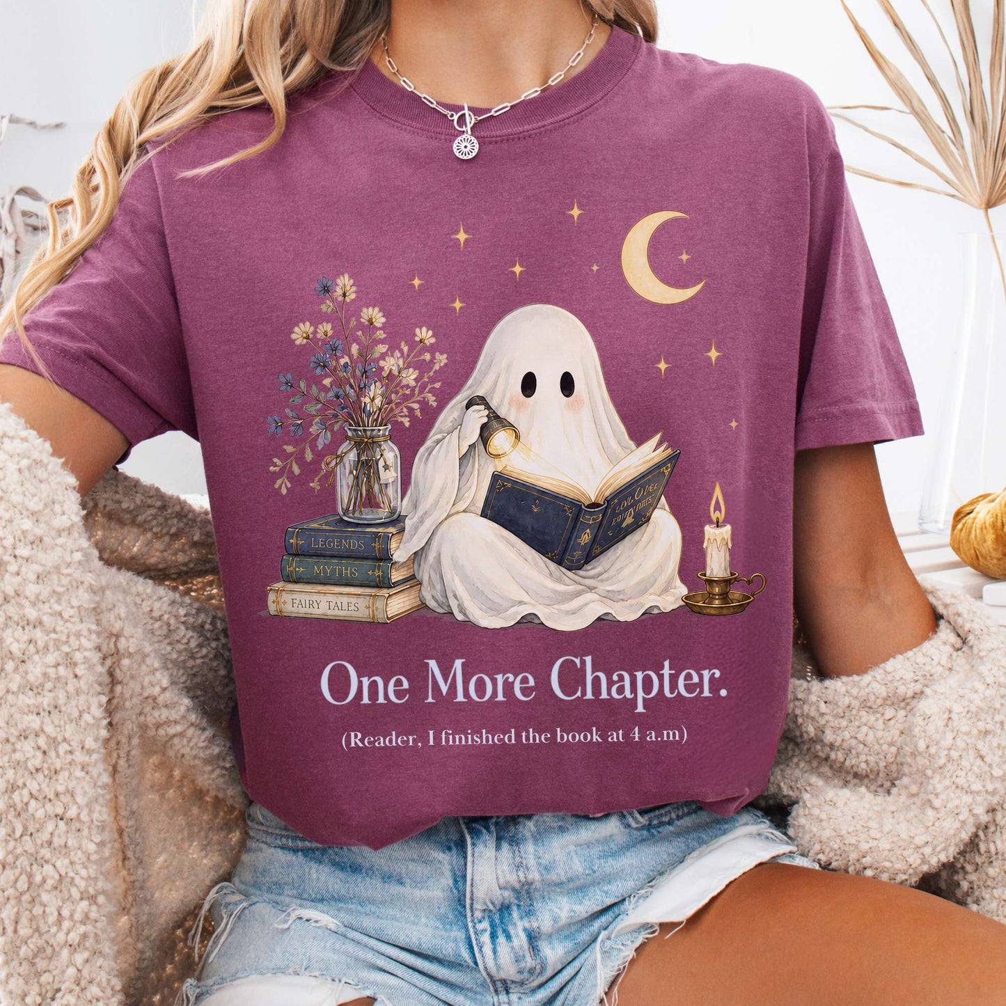 One More Chapter Ghost Reader T-Shirt