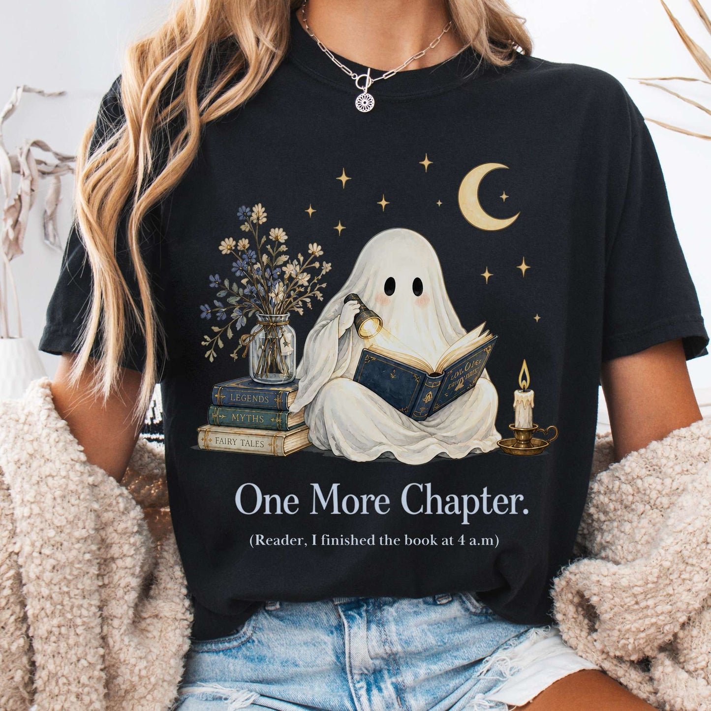 One More Chapter Ghost Reader T-Shirt