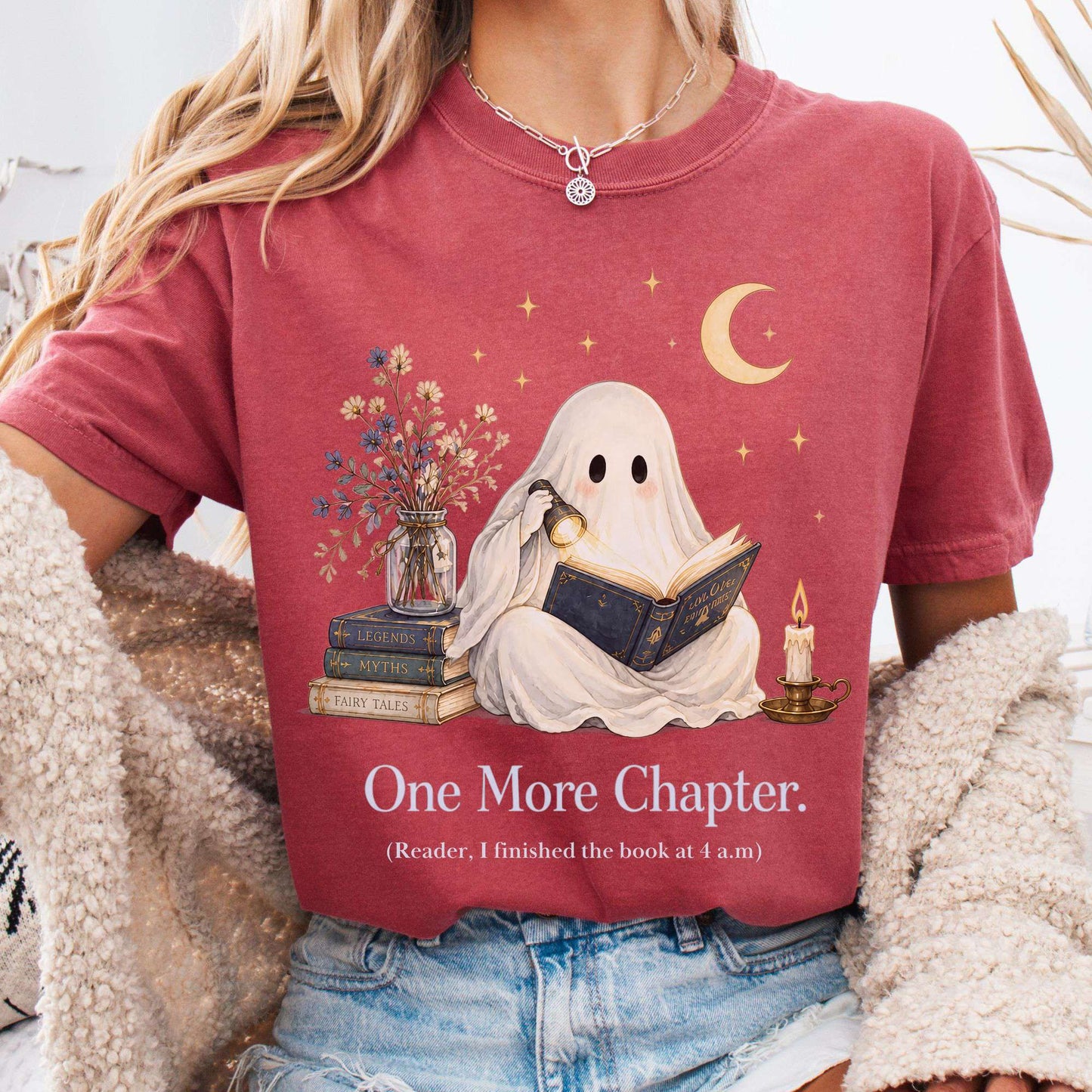 One More Chapter Ghost Reader T-Shirt