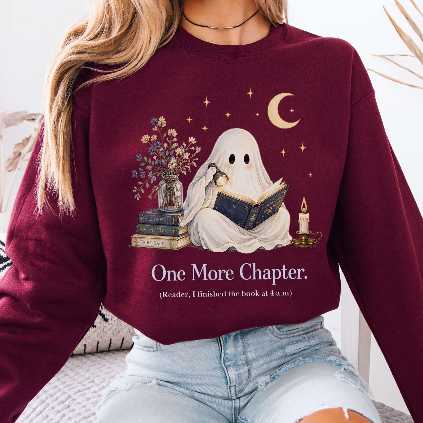 One More Chapter Ghost Reader Sweatshirt