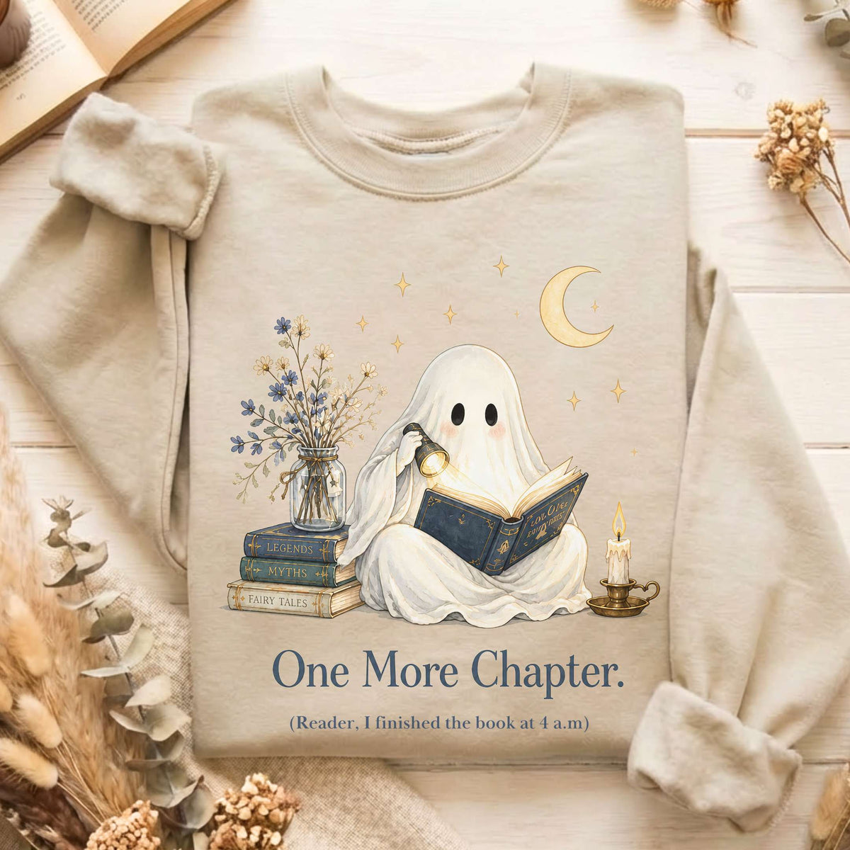 One More Chapter Ghost Reader Sweatshirt