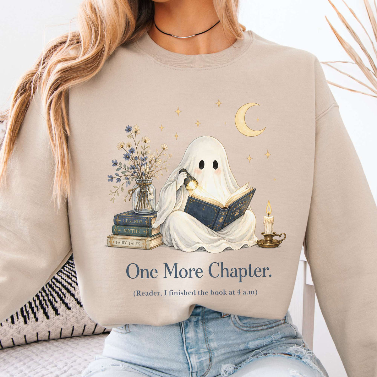 One More Chapter Ghost Reader Sweatshirt