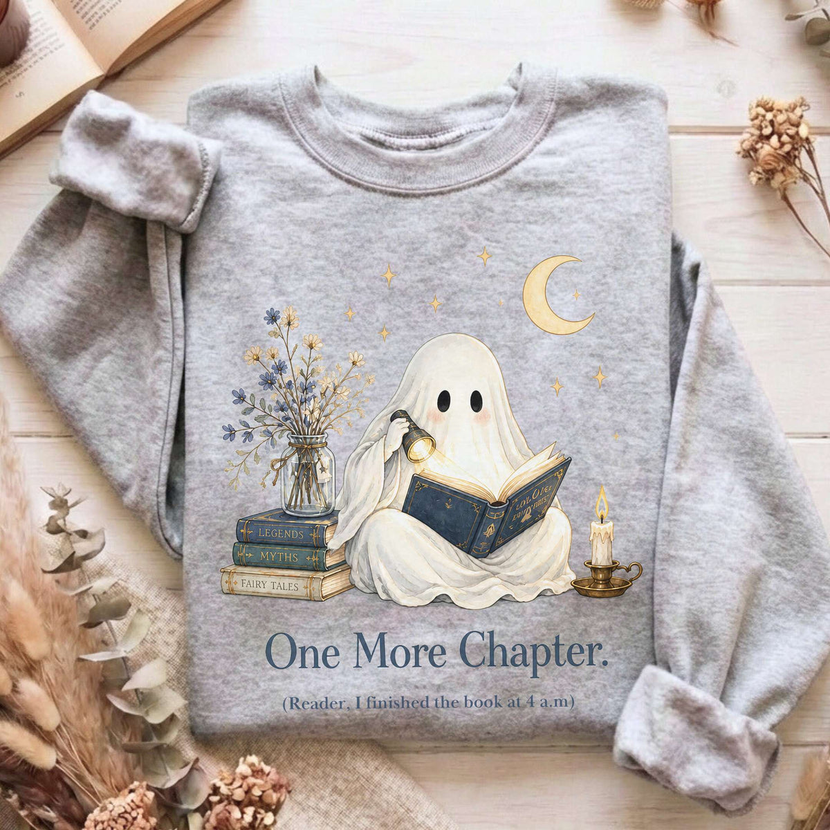 One More Chapter Ghost Reader Sweatshirt