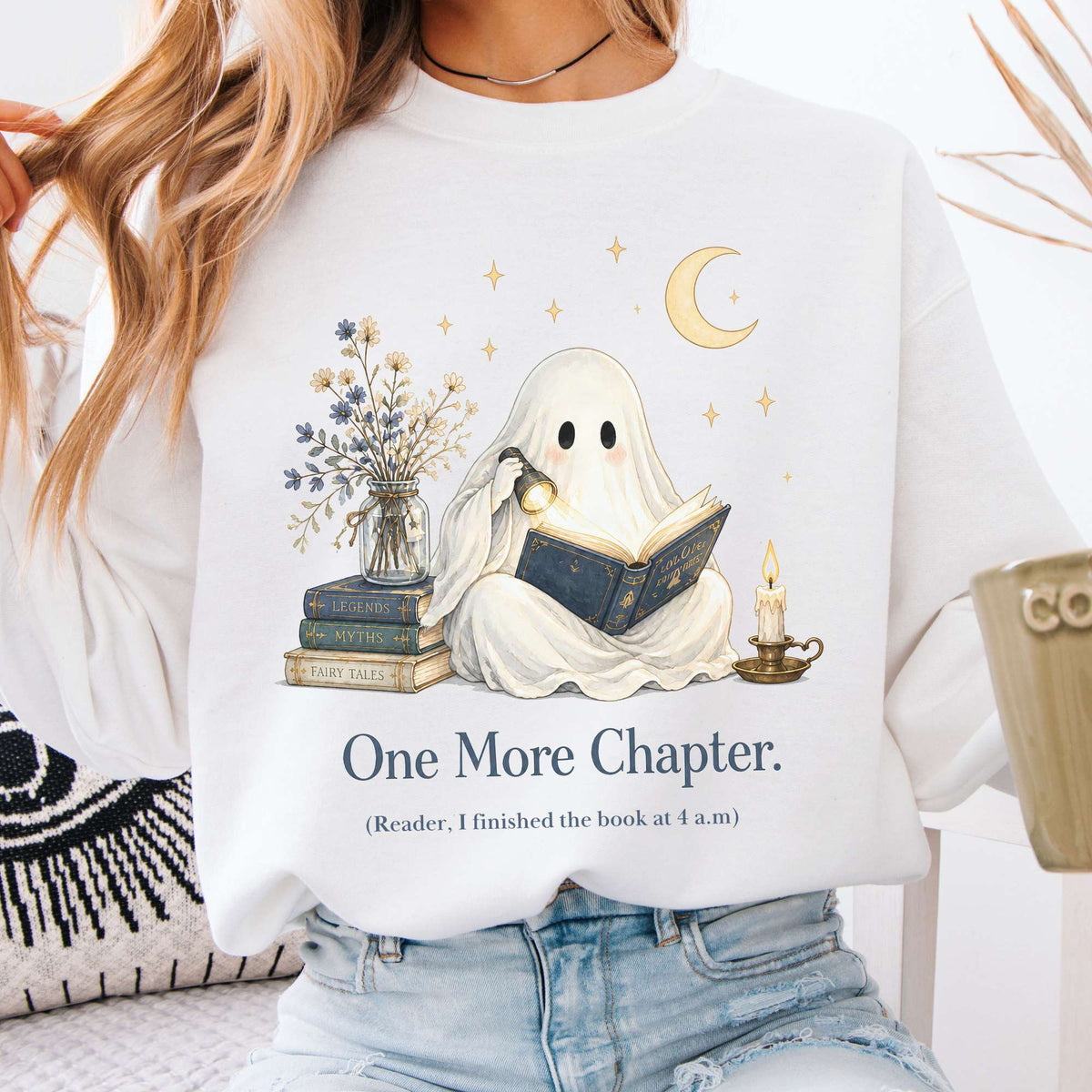 One More Chapter Ghost Reader Sweatshirt