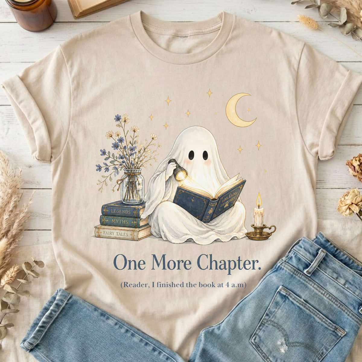 One More Chapter Ghost Reader T-Shirt