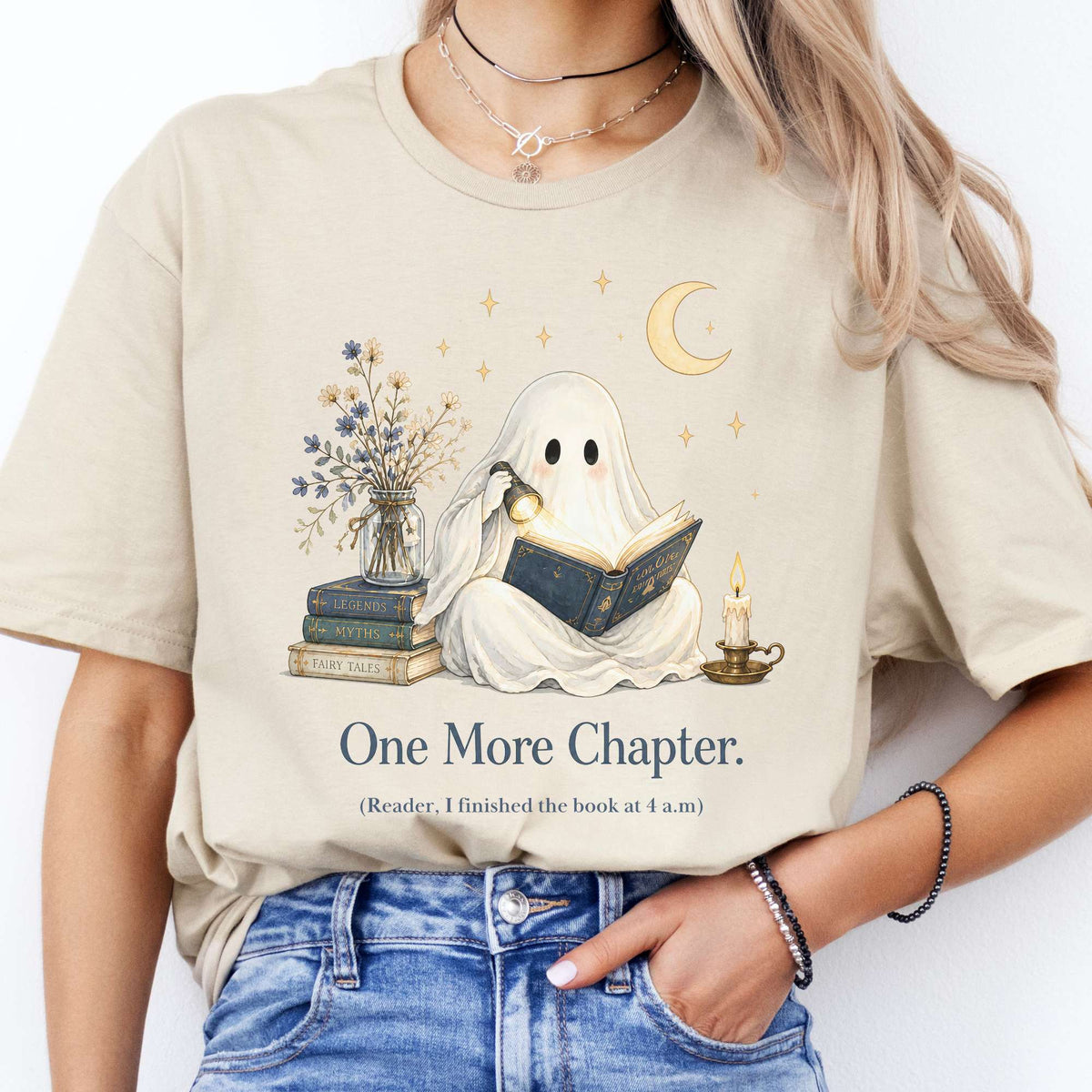 One More Chapter Ghost Reader T-Shirt