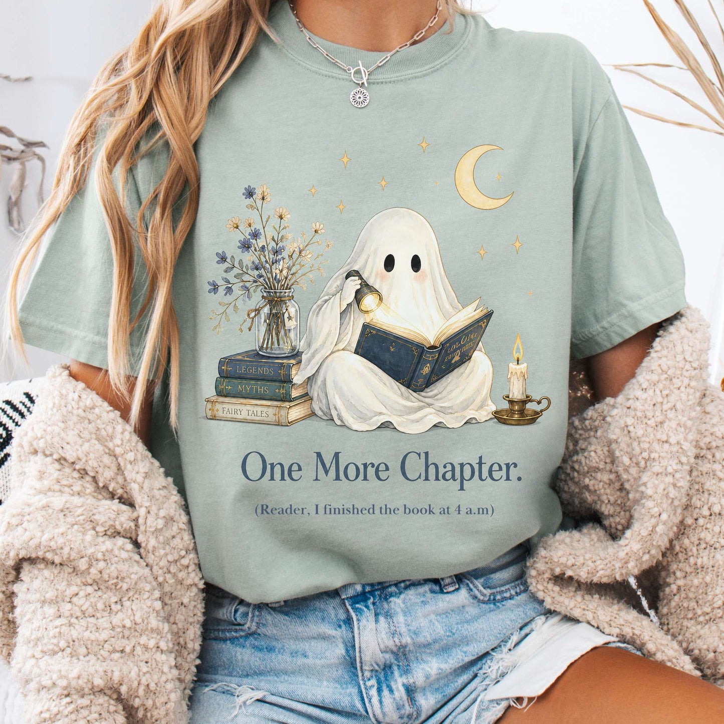 One More Chapter Ghost Reader T-Shirt