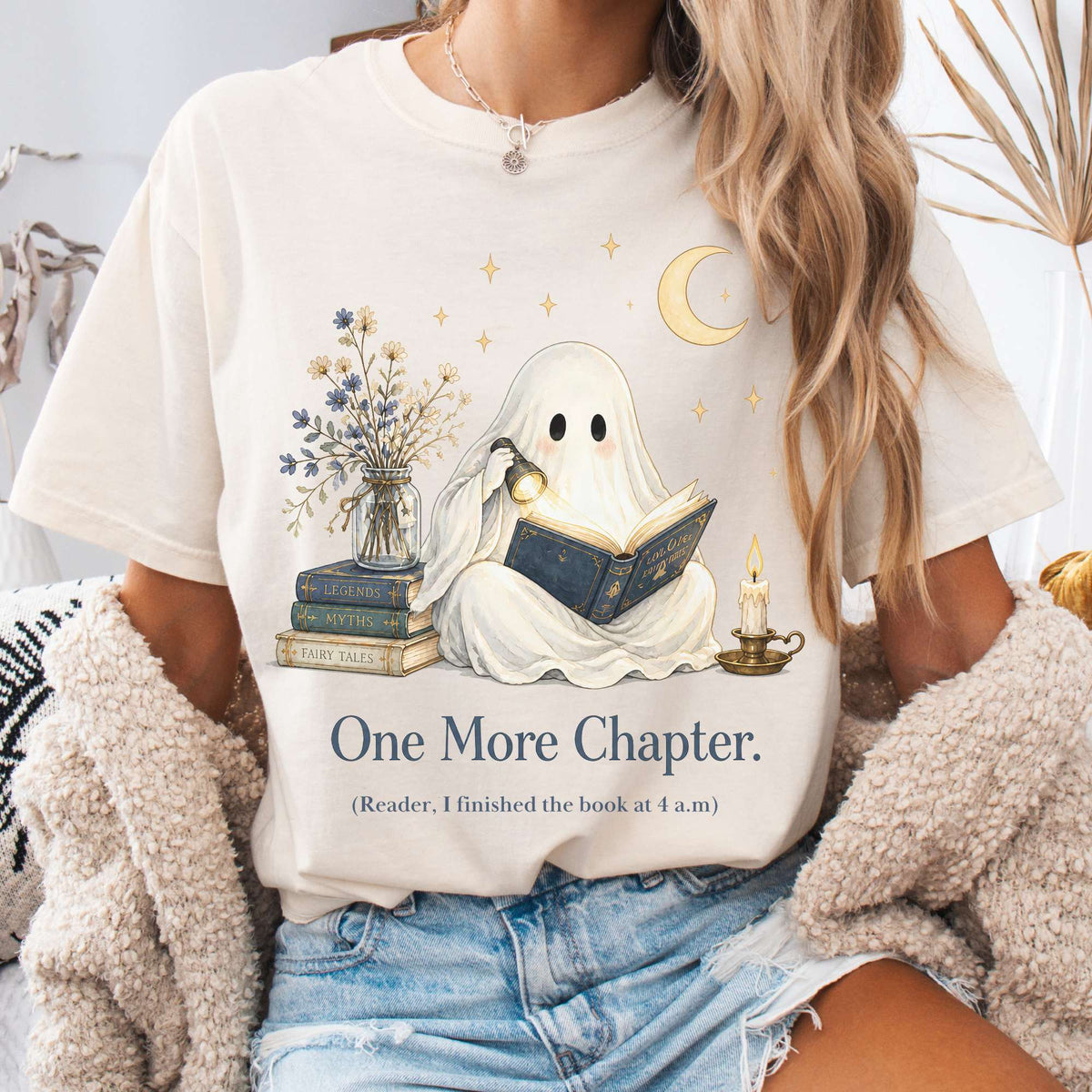 One More Chapter Ghost Reader T-Shirt
