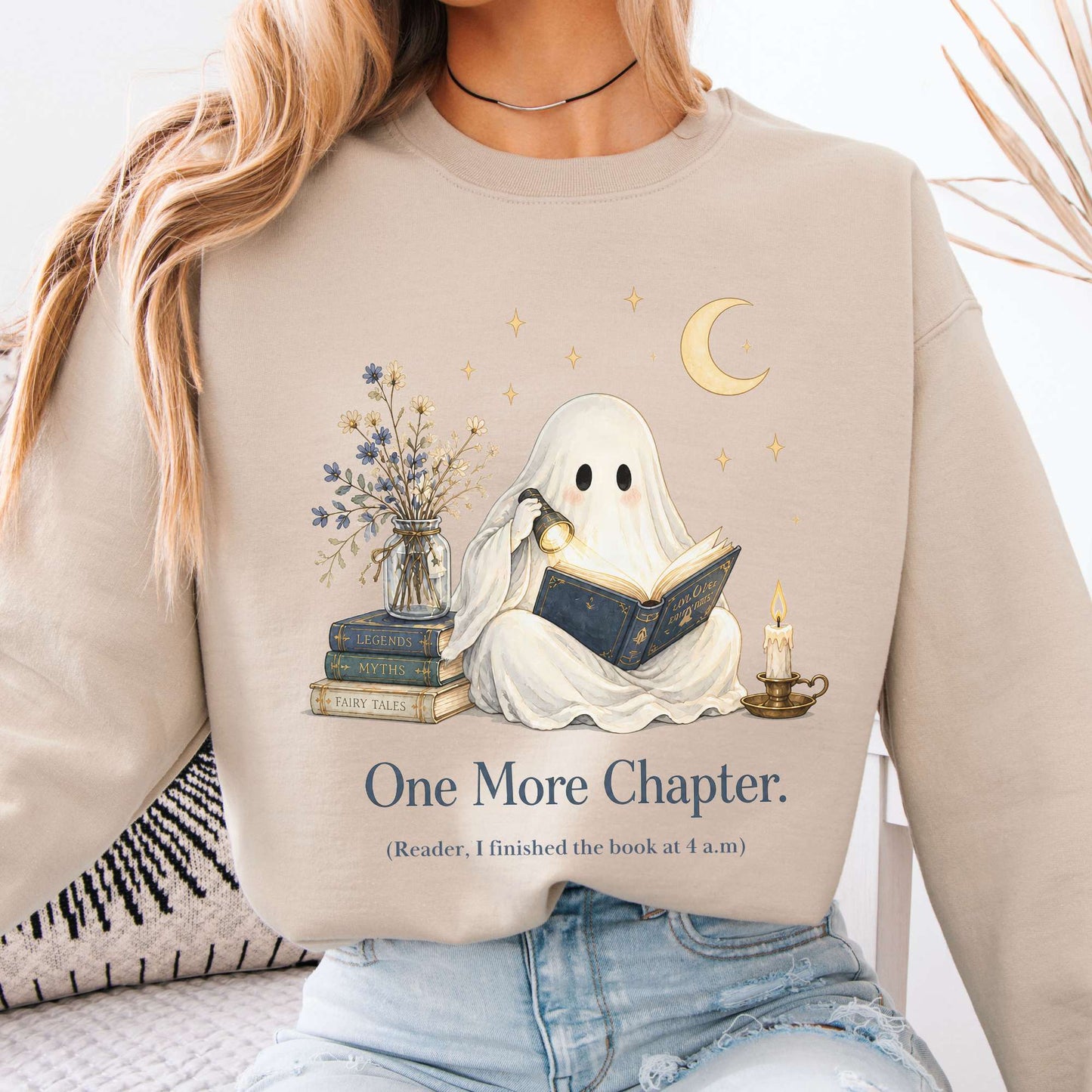 One More Chapter Ghost Reader Sweatshirt