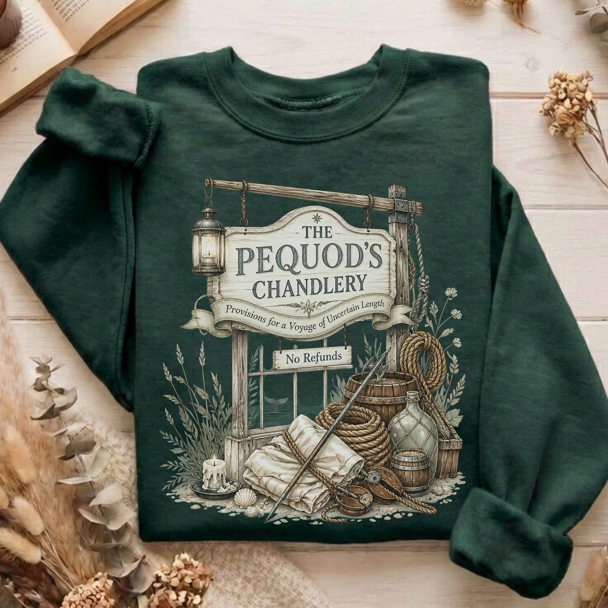 The Pequod's Chandlery Moby-Dick Literary Sweatshirt