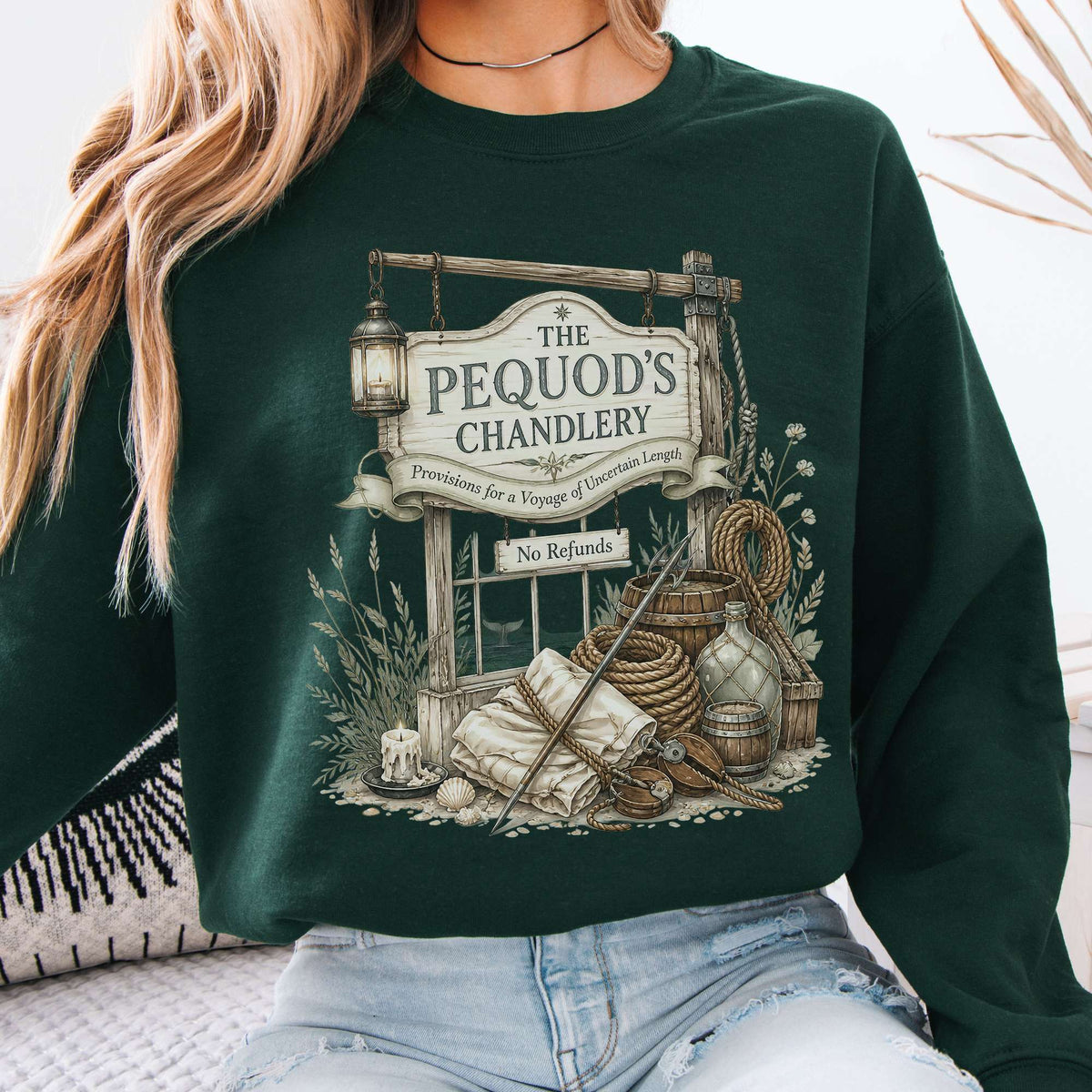 The Pequod's Chandlery Moby-Dick Literary Sweatshirt