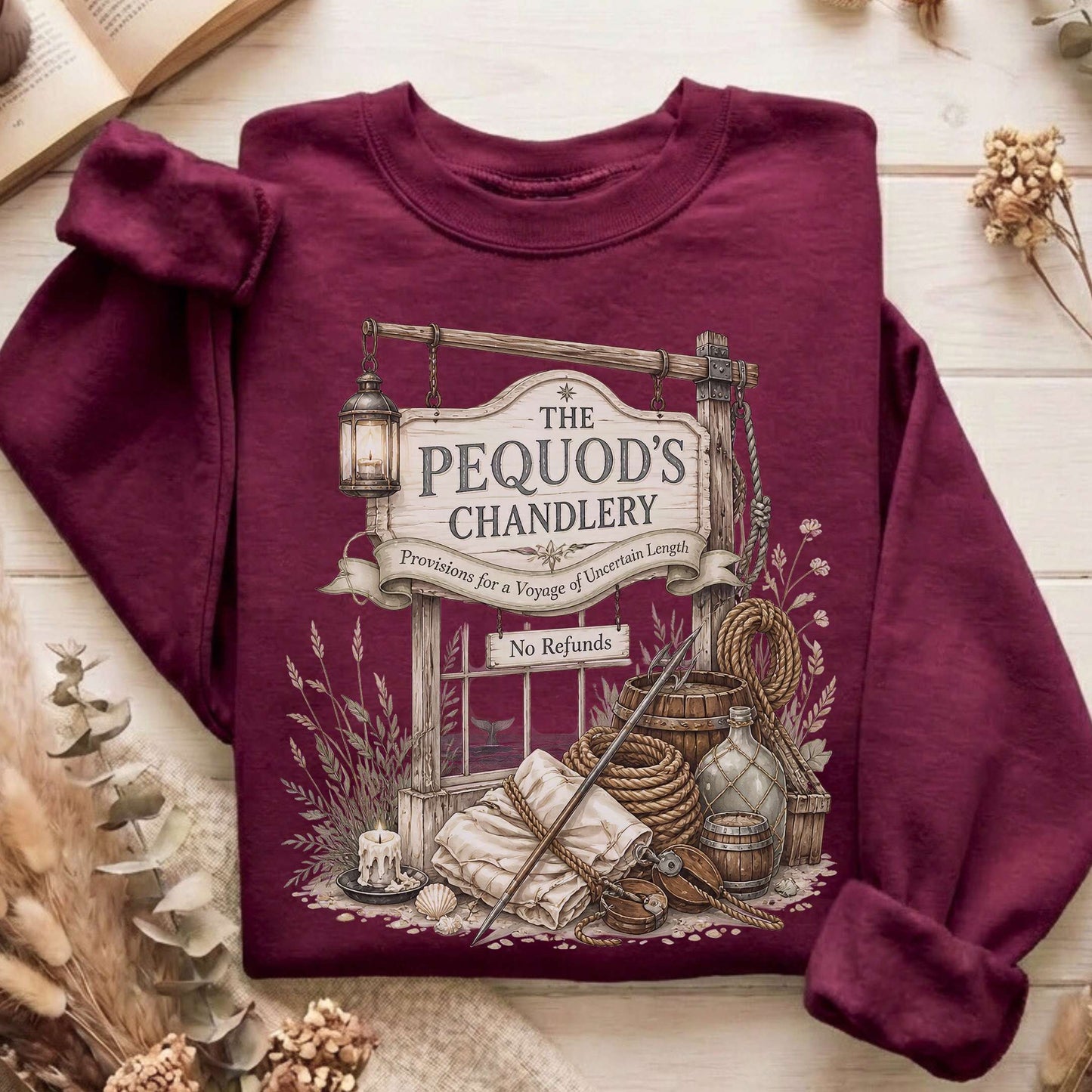 The Pequod's Chandlery Moby-Dick Literary Sweatshirt